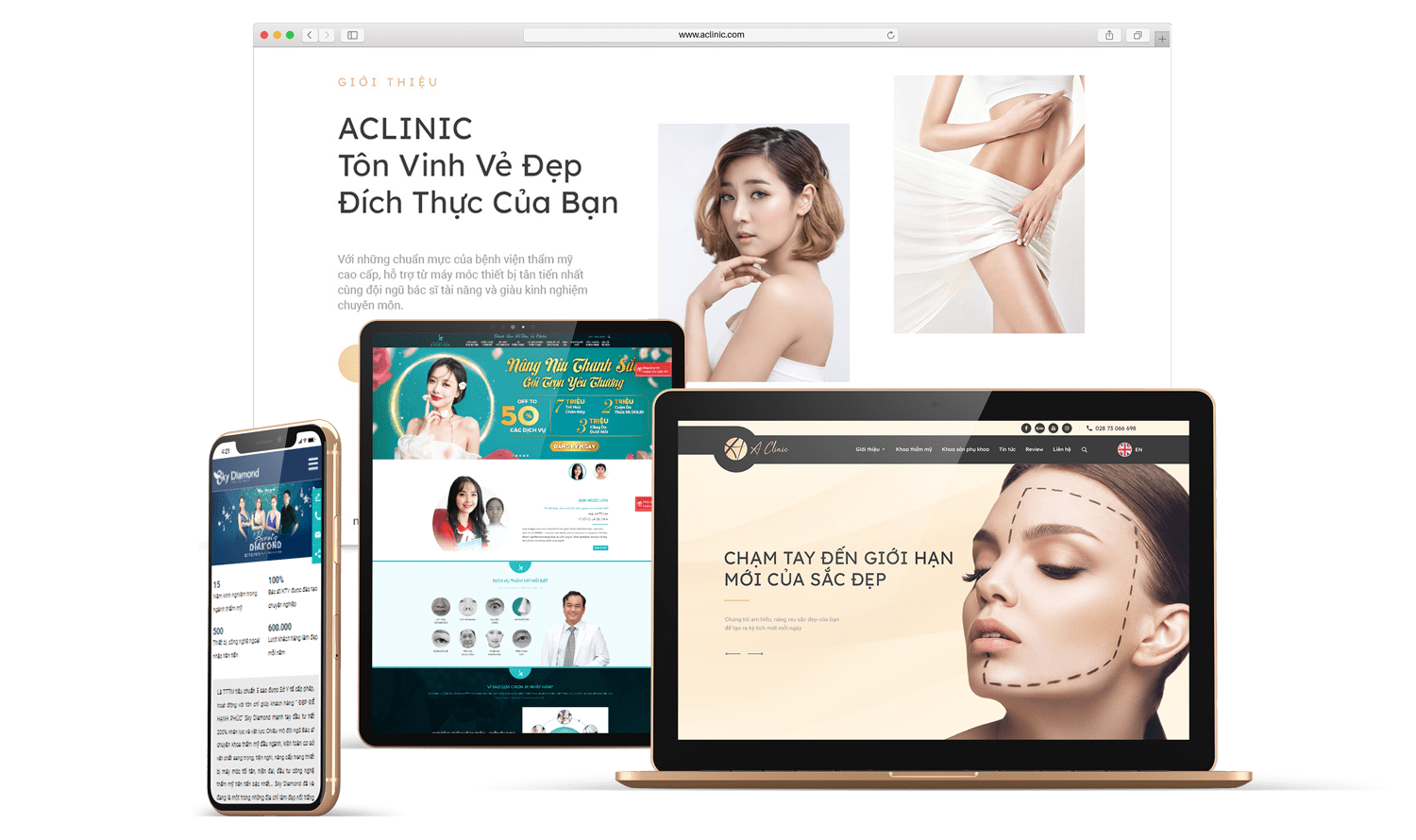 dich vu thiet ke web tham my vien