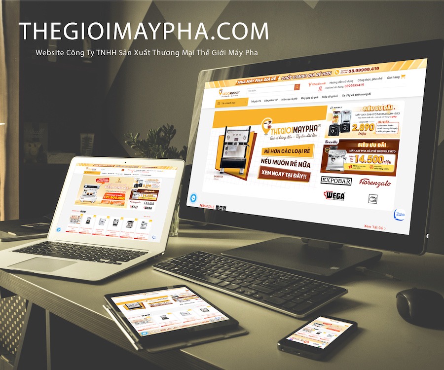 Thiết kế website cho thegioimaypha.com