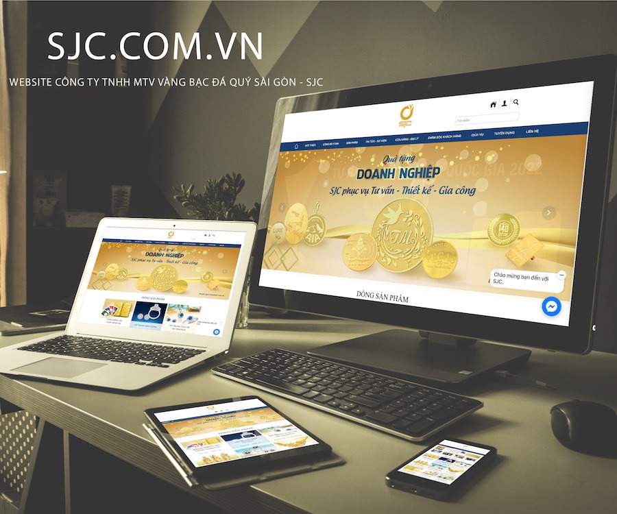 Thiết kế website cho sjc.com.vn