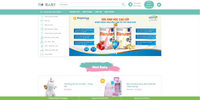 Theme wordpress mẹ và bé, baby 01