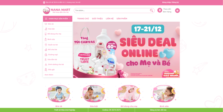Theme wordpress mẹ và bé, baby 02