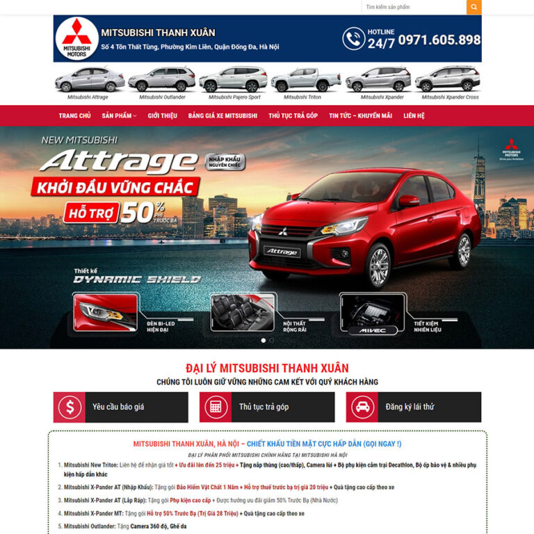 Theme wordpress bán xe