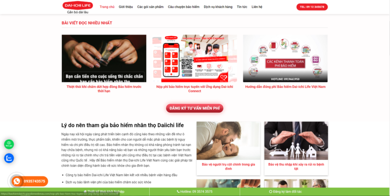 Theme wordpress bảo hiểm daichi