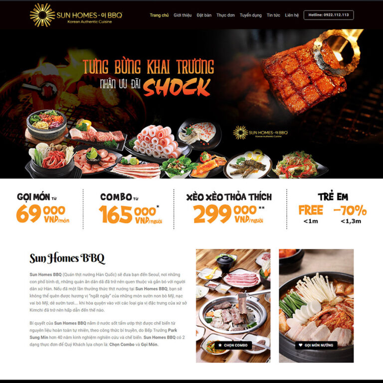 Theme wordpress nhà hàng BBQ