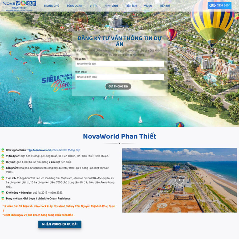 Theme wordpress bất động sản novaland