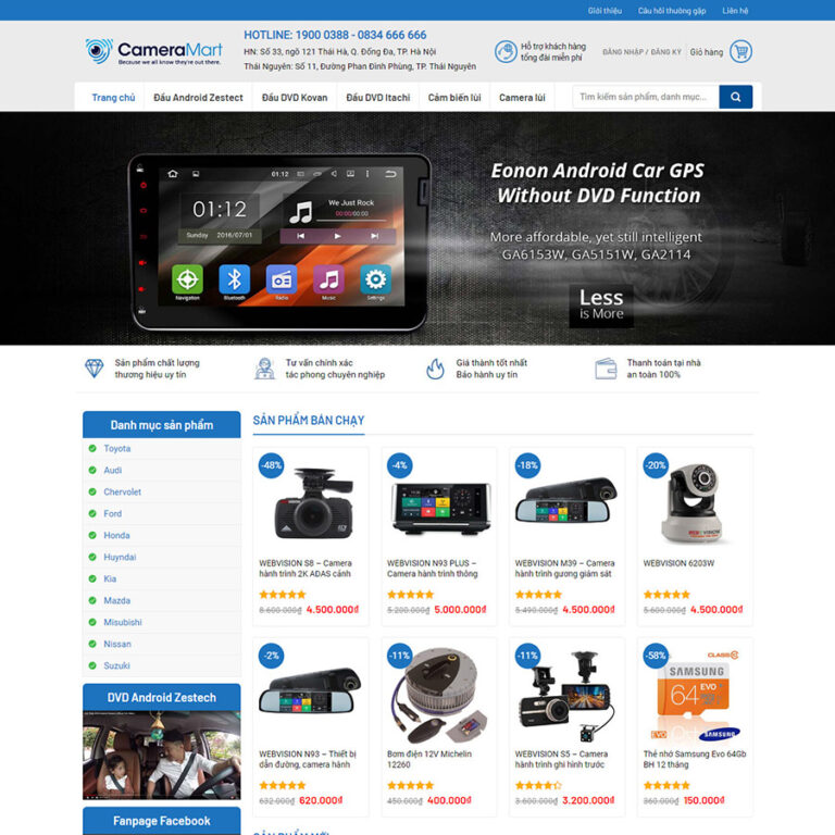 Theme wordpress bán Camera đẹp