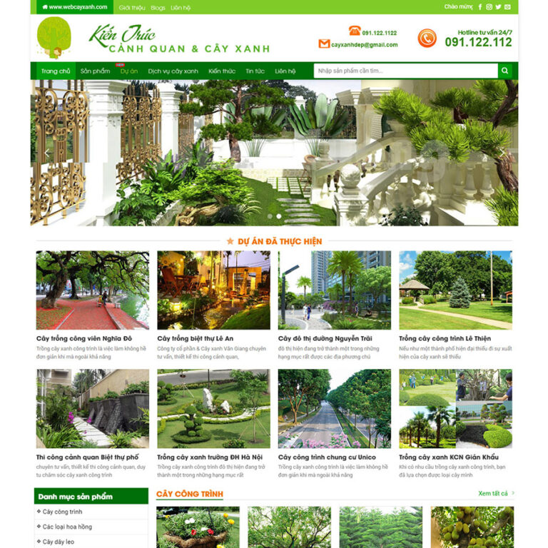 Theme wordpress bán cây xanh