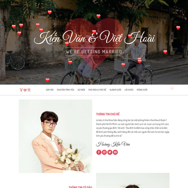 Theme wordpress thông báo đám cưới