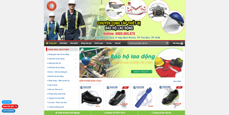 Theme wordpress bán đồ bảo hộ lao động