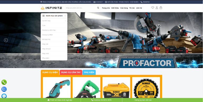Theme wordpress bán sản phẩm điện cơ