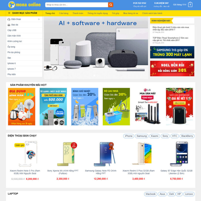 Theme wordpress điện máy xanh