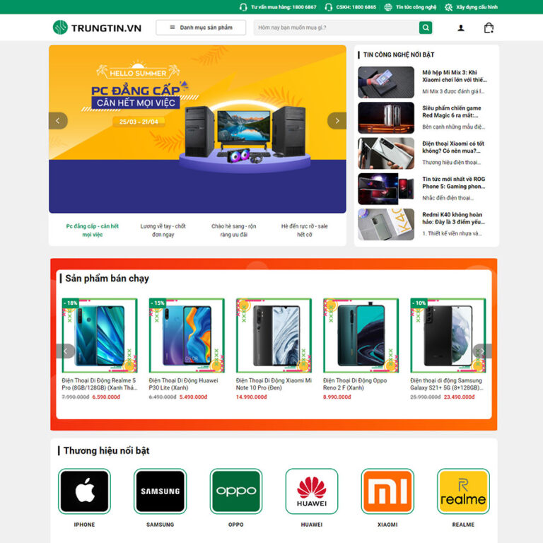 Theme wordpress bán điện thoại 03