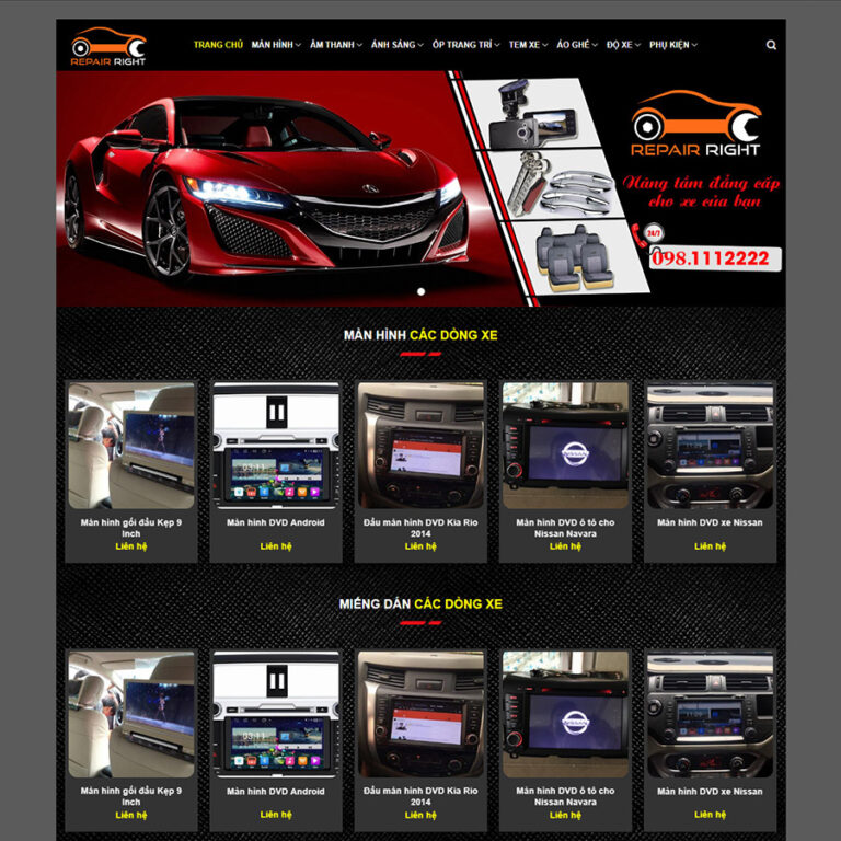 Theme wordpress đồ chơi xe