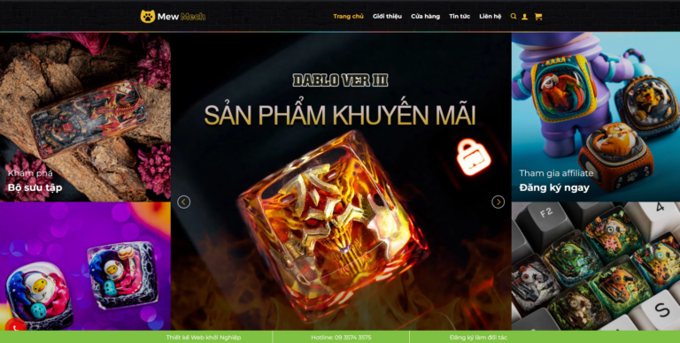 Theme wordpress bán sản phẩm gaming, độc lạ