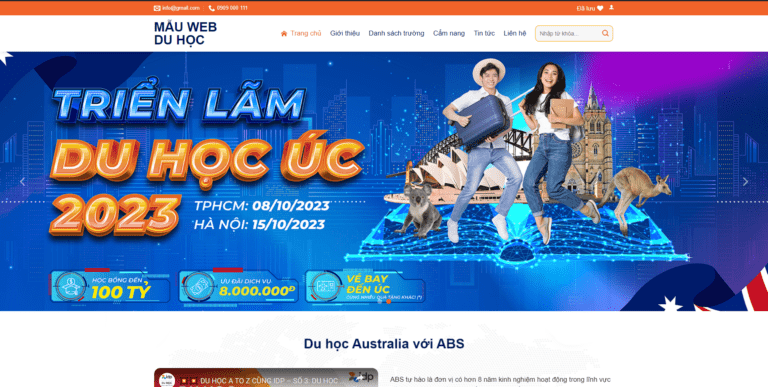 Theme wordpress du học 01