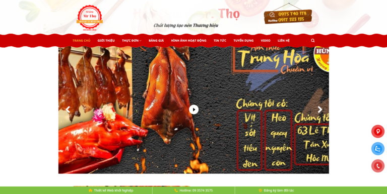 Theme wordpress bán heo quay
