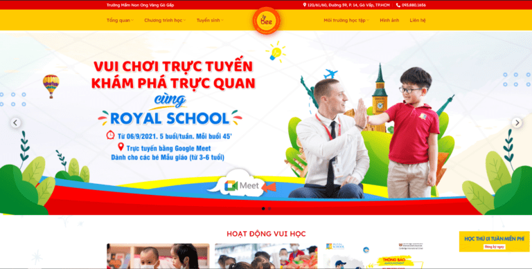 Theme wordpress trường mầm non