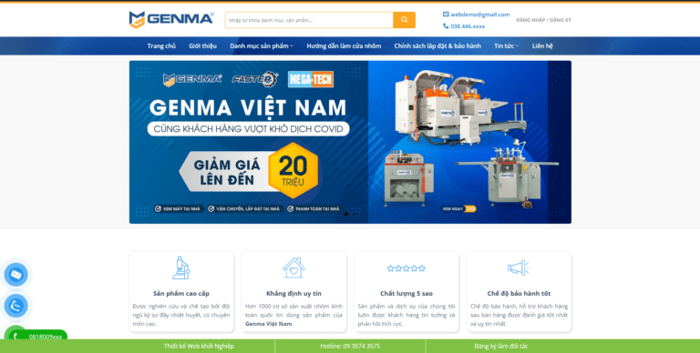 Theme wordpress bán máy cắt