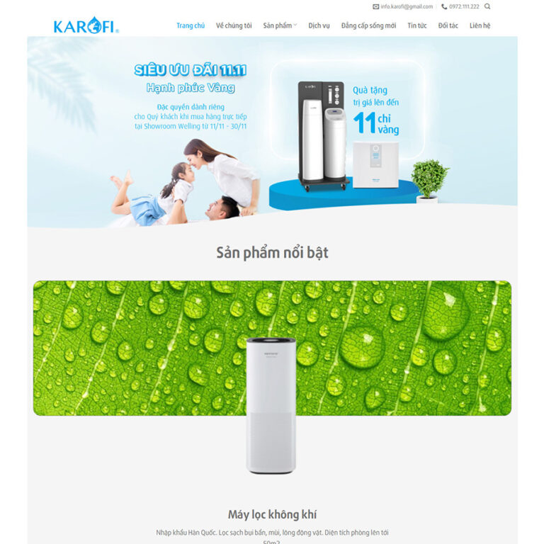 Theme wordpress bán máy lọc nước mới