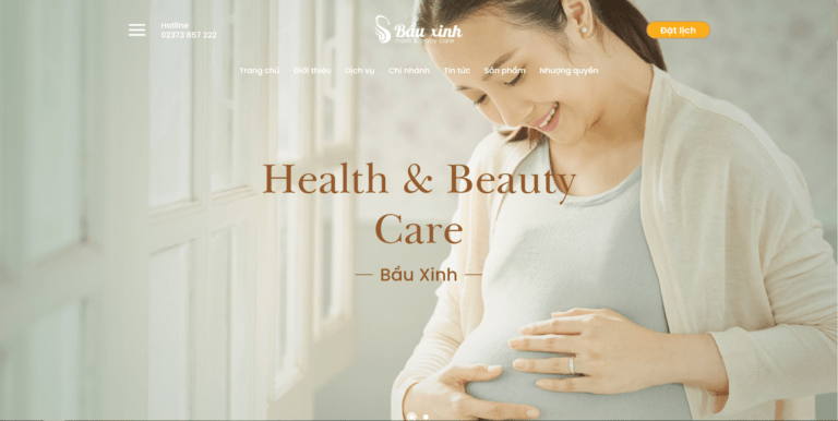 Theme wordpress dịch vụ spa mẹ bầu