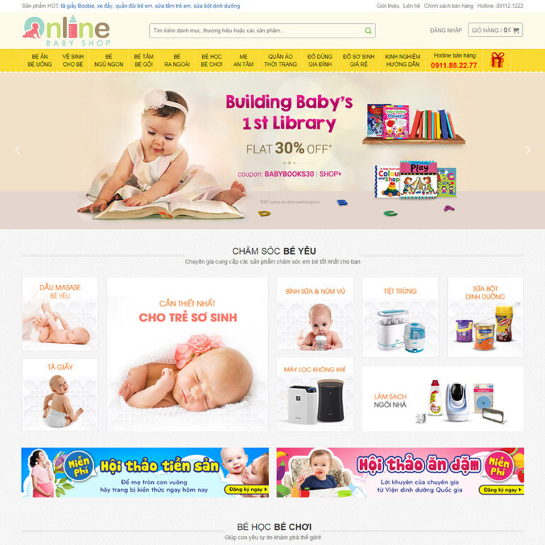 Theme wordpress mẹ và bé 02