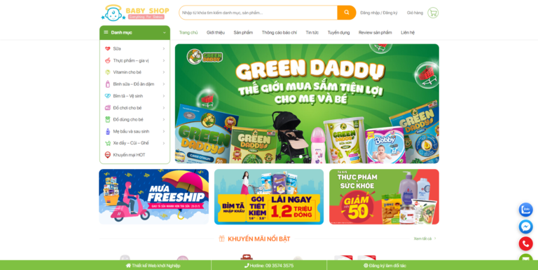 Theme wordpress mẹ và bé 01