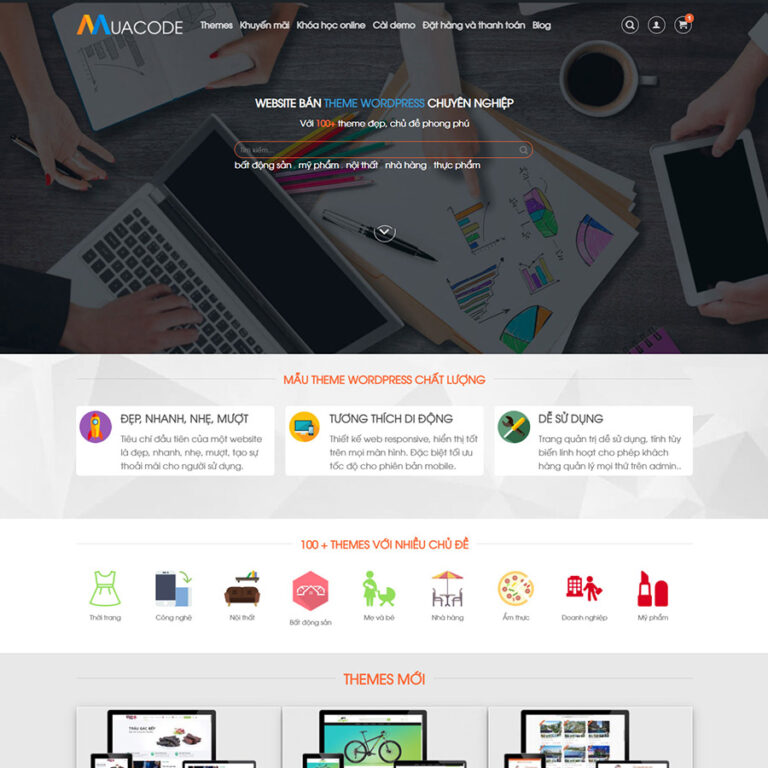 Theme wordpress dịch vụ mua bán code