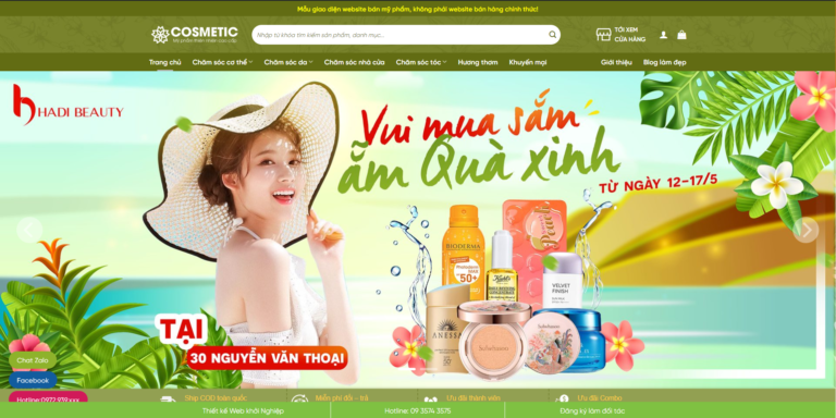 Theme wordpress mỹ phẩm 18