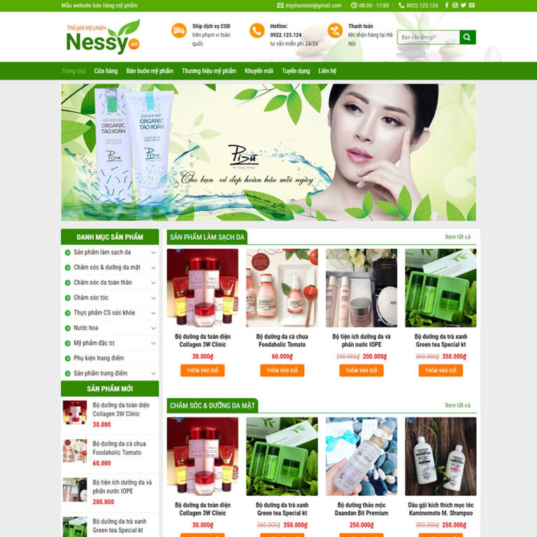 Theme wordpress Mỹ phẩm 2