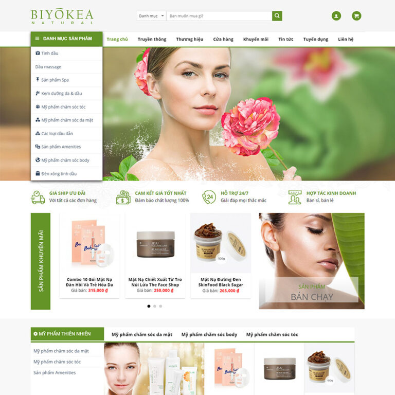 Theme wordpress bán mỹ phẩm đẹp
