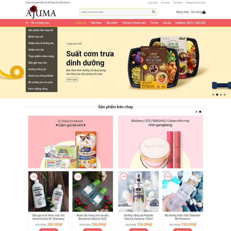 Theme wordpress mỹ phẩm 5