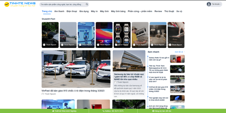 Theme wordpress tin tức giống tinh tế