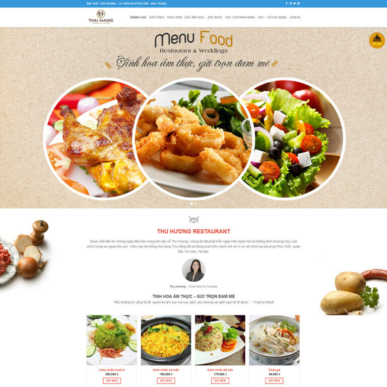 Theme wordpress nhà hàng 02 đẹp