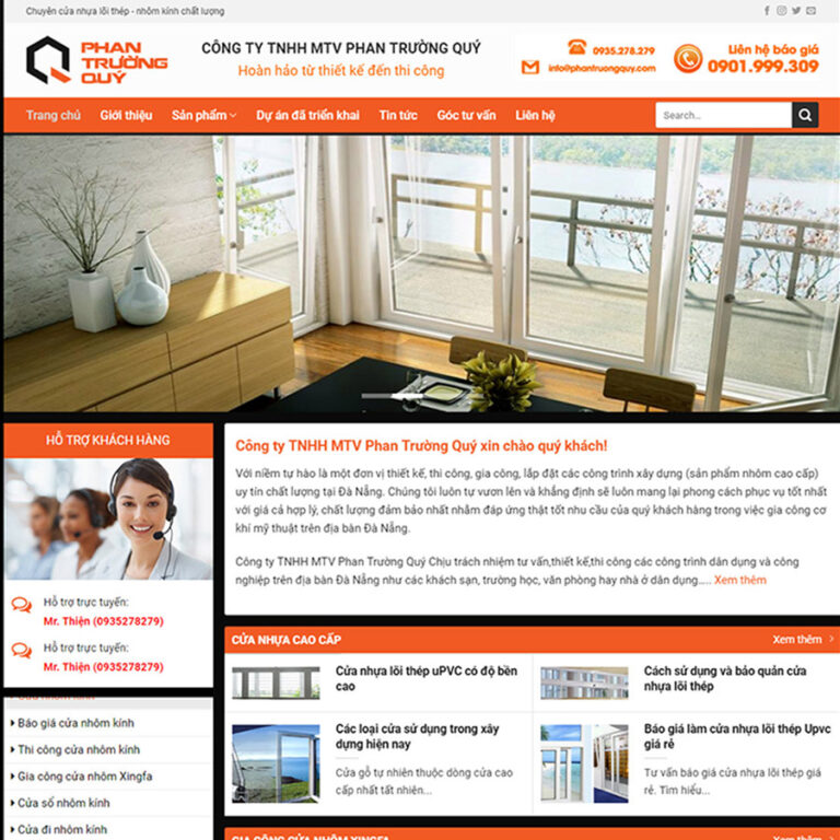 Theme wordpress bán nhôm kính