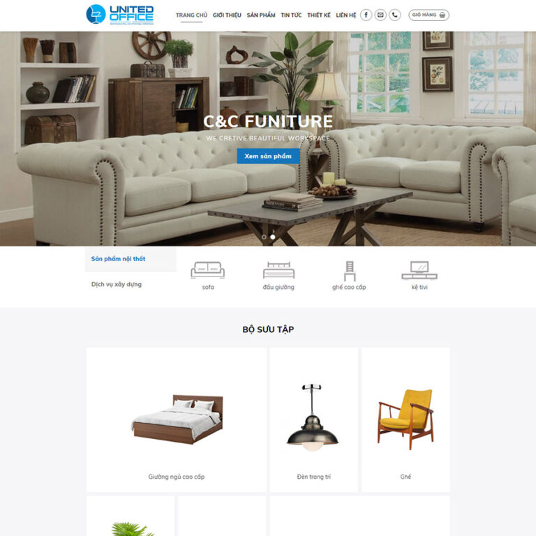 Theme wordpress nội thất sang trọng