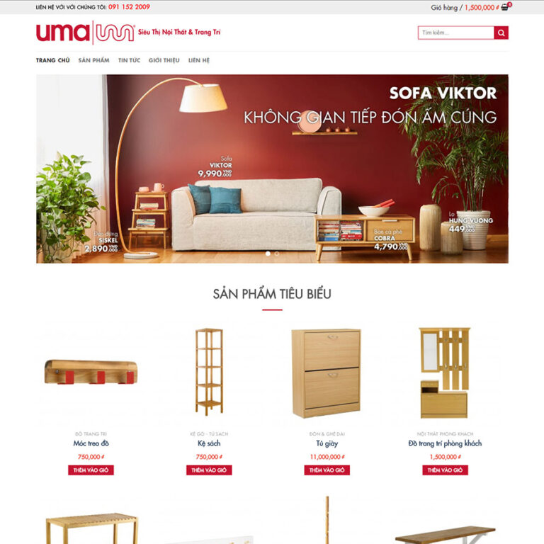 Theme wordpress nội thất xinh