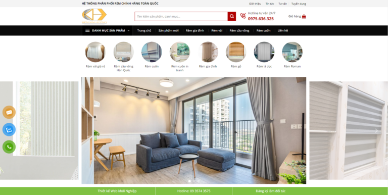 Theme wordpress bán rèm cửa đẹp