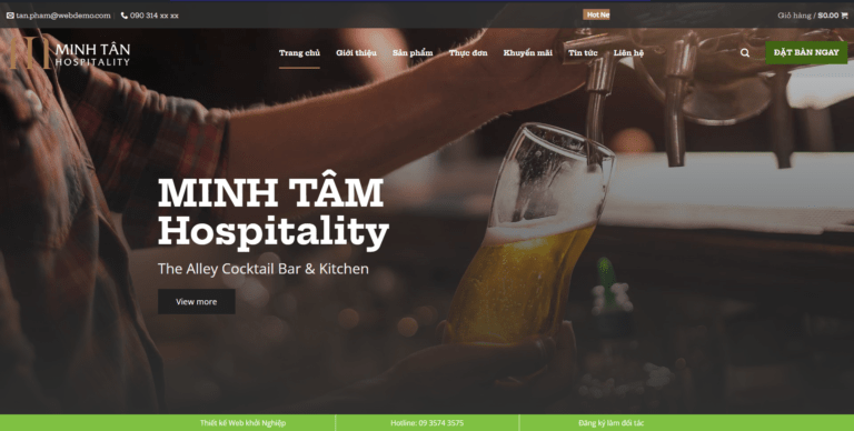 Theme wordpress nhà hàng rượu