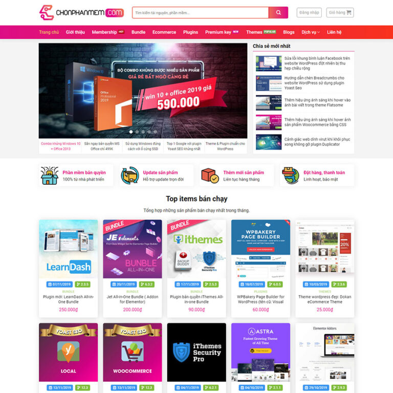 Theme wordpress flatsome bán code – phần mềm