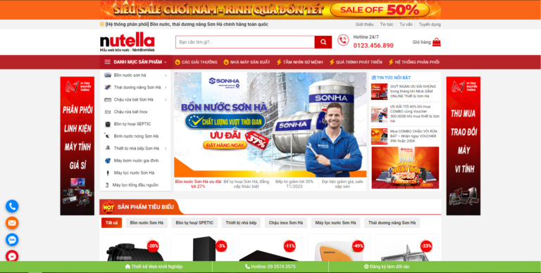 Theme wordpress bán sơn đẹp