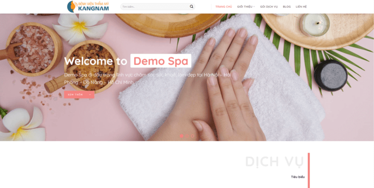 Theme wordpress dịch vụ spa 07