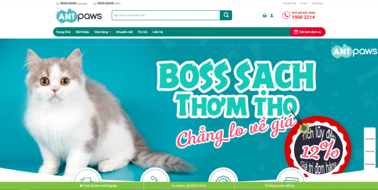 Theme wordpress bán dịch vụ thú cưng 1