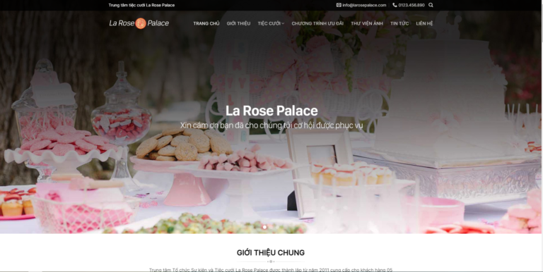 Theme wordpress dịch vụ tiệc cưới