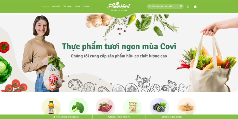Theme wordpress thực phẩm sạch 01