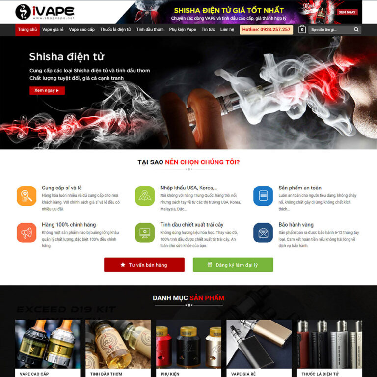 Theme wordpress bán vape